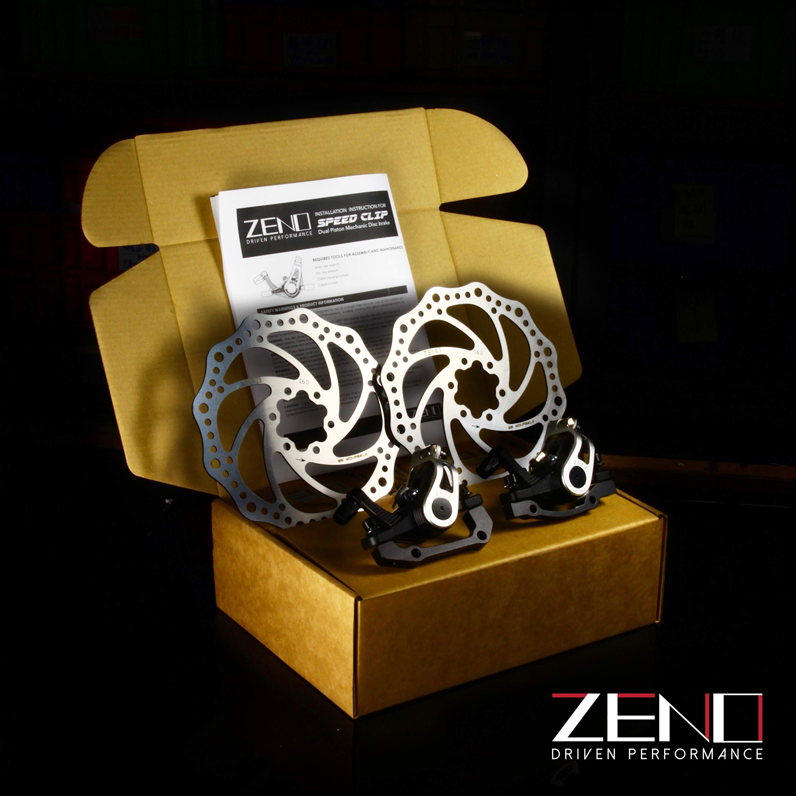 ZENO Speed Clip Dual Piston Mechanical Disc Brake Set, Compete